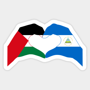 We Heart Palestine & Nicaragua Patriot Series Sticker